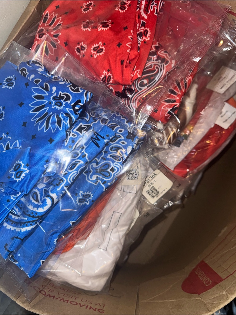 💙Blue /❤️Red bandana style bodycon Dress - Sleeveless Mini - Picture 2 of 2